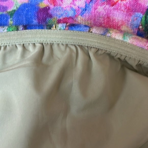 MOTF Linen Floral Print Shirred Back Strapless Mini Dress Large - Picture 10 of 12